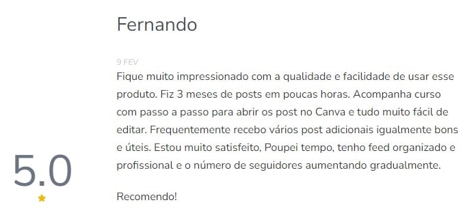 posts de marketing digital depoimento